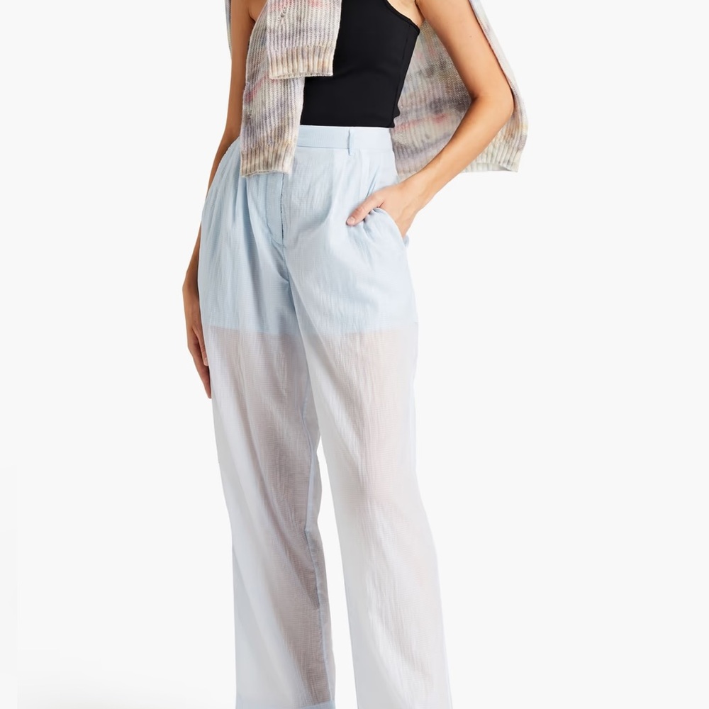 McQ by Alexander McQueen Light Blue Sheer Pants